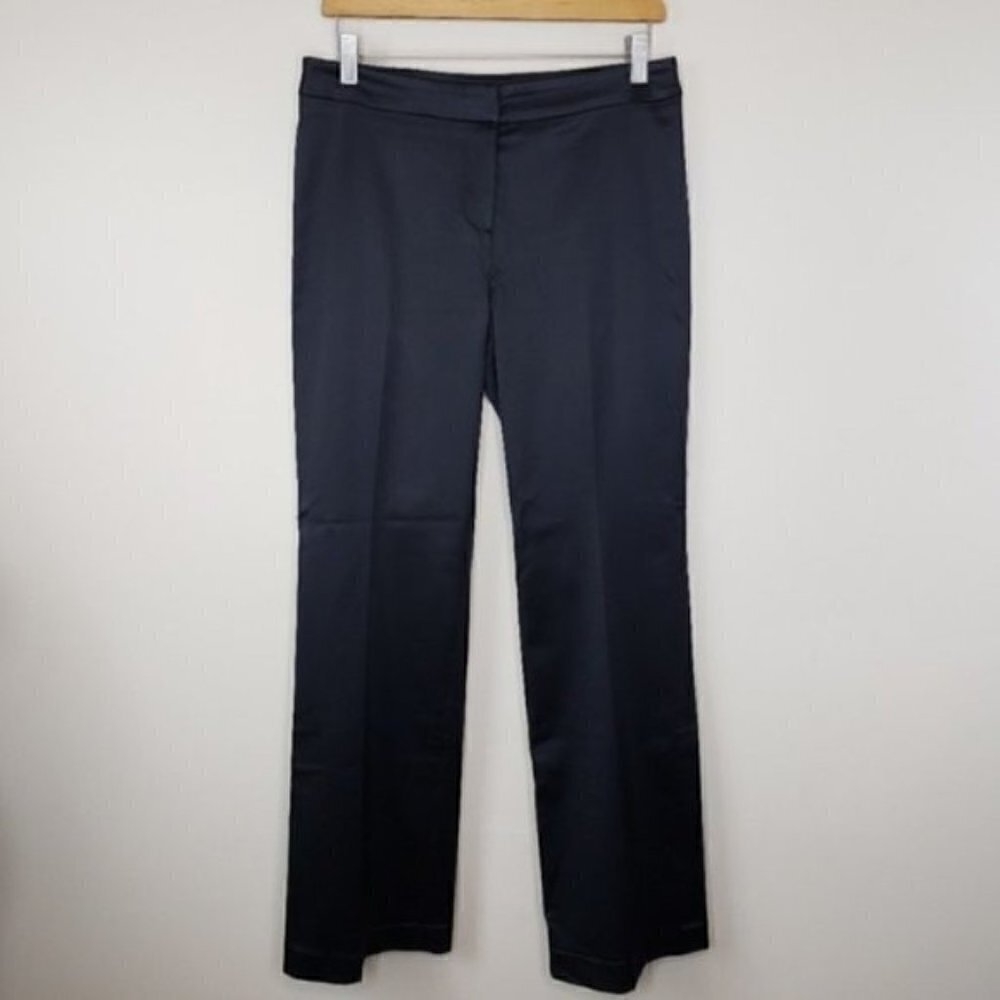 Alberto Makali Black Shiny Trouser Party Pants Size 8